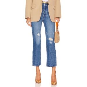 REVOLVE Blue Straight Leg Jeans